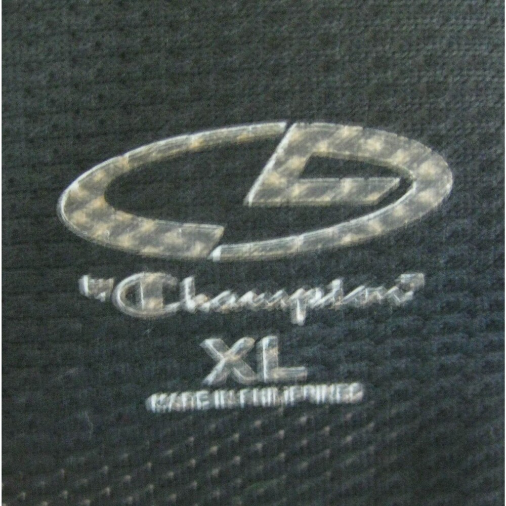 CHAMPION Men's (Size XL) Black Short Sleeve Athletic Reflective Running T-Shirt - Picture 3 of 4